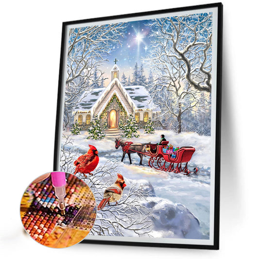 Snow Outside - Full Round Drill Diamond Painting 40*50CM