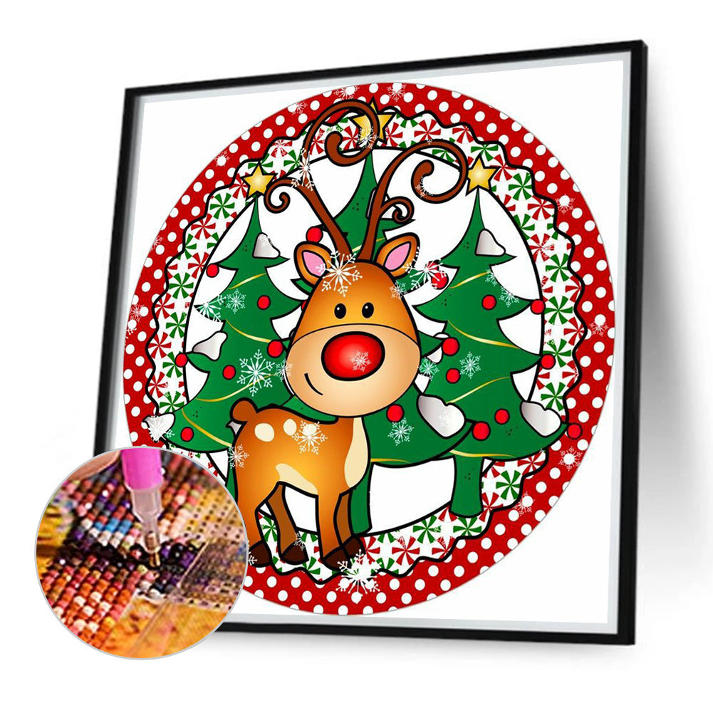 Christmas Elements - Full Round Drill Diamond Painting 40*40CM