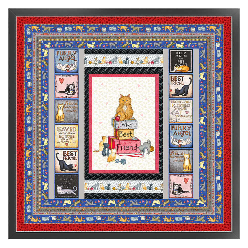 Cat - 11CT Stamped Cross Stitch 70*70CM