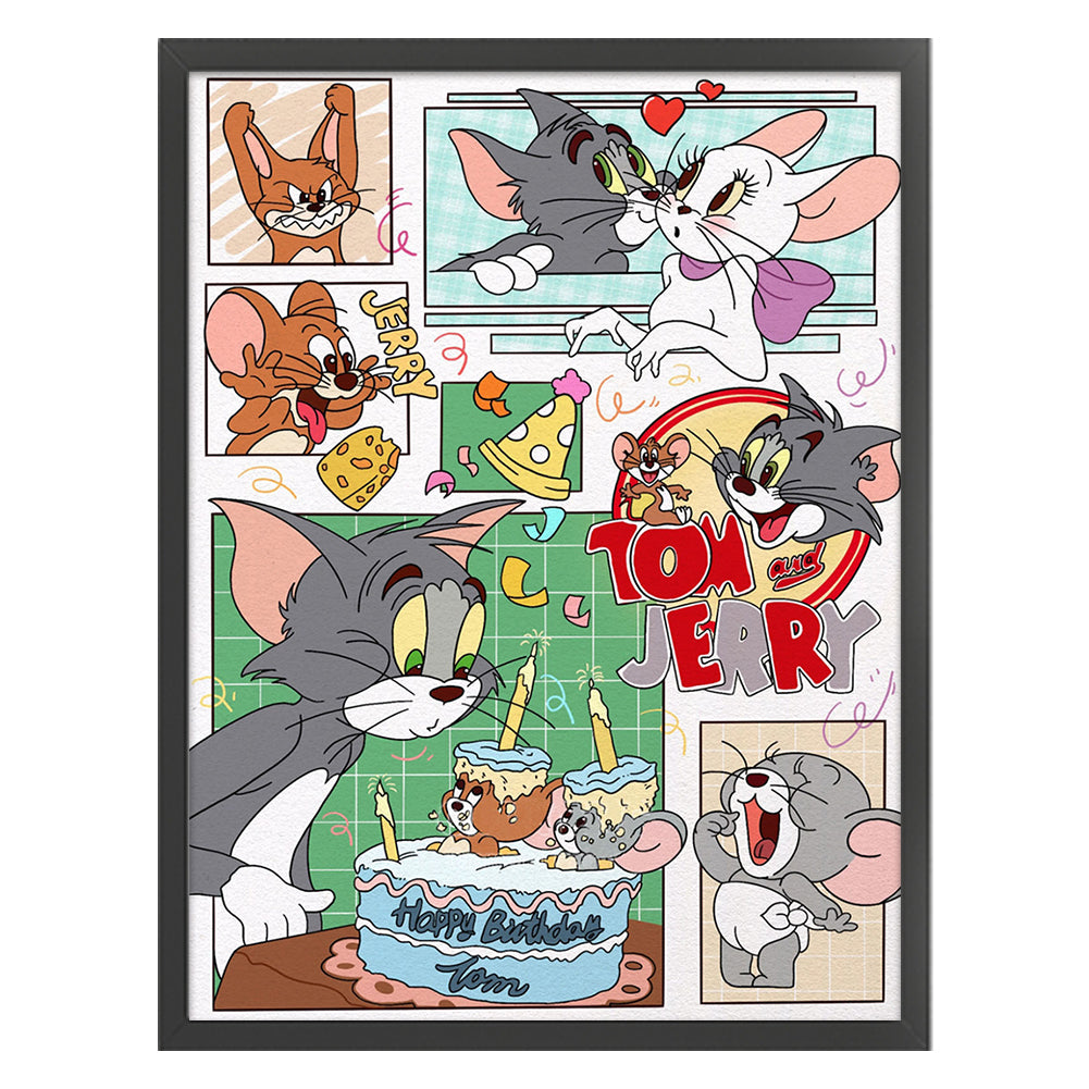 Cat And Mouse - 11CT Stamped Cross Stitch 50*65CM