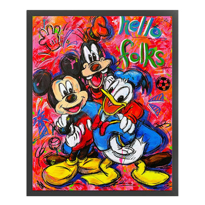 Mickey Donald Duck Goofy - 11CT Stamped Cross Stitch 40*50CM