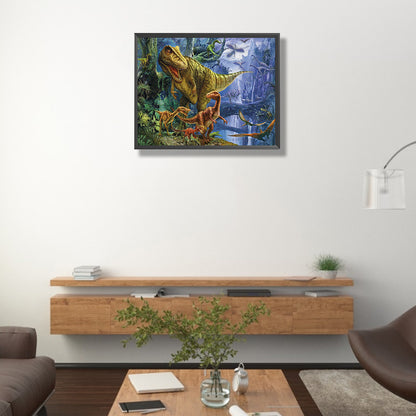 Dinosaur - Full Round Drill Diamond Painting 50*40CM