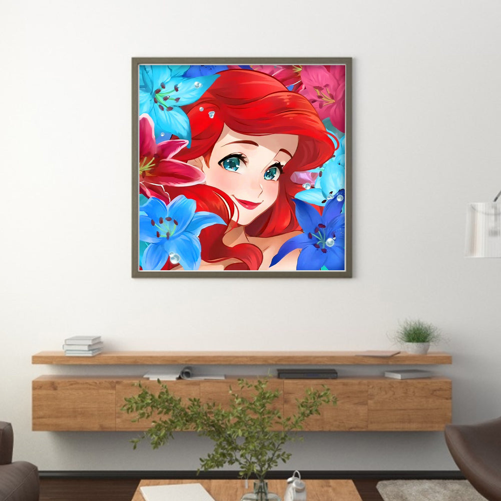 Little Mermaid Ariel - 11CT Stamped Cross Stitch 50*50CM