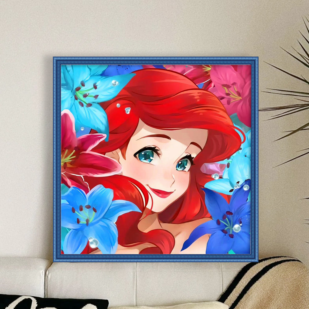 Little Mermaid Ariel - 11CT Stamped Cross Stitch 50*50CM