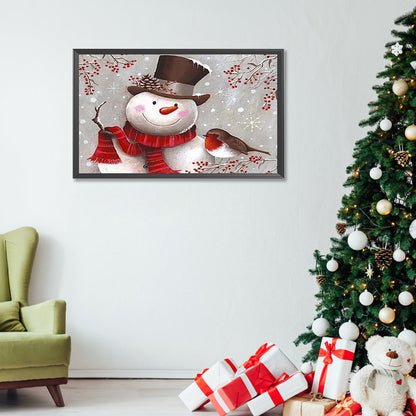 Snowman - Full Round Drill Diamond Painting 50*30CM