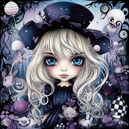 Halloween Little Witch - Full Square Drill Diamond Painting 40*40CM
