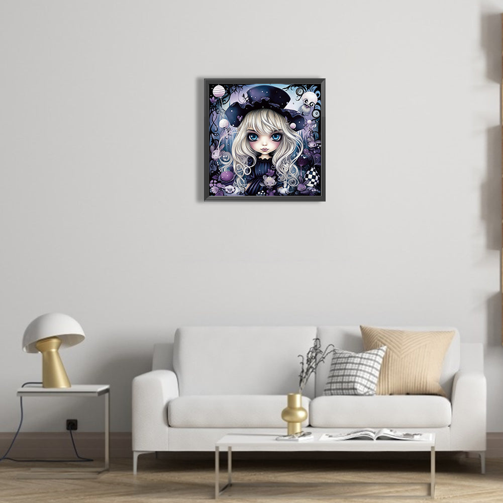 Halloween Little Witch - Full Square Drill Diamond Painting 40*40CM
