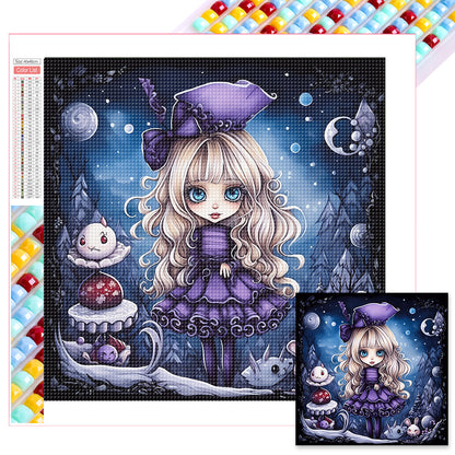 Halloween Little Witch - Full Square Drill Diamond Painting 40*40CM