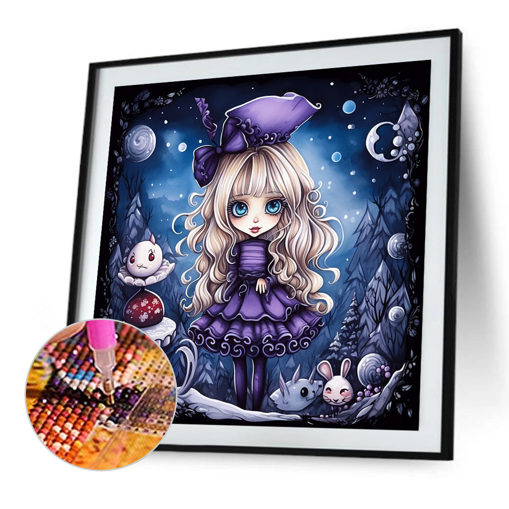 Halloween Little Witch - Full Square Drill Diamond Painting 40*40CM