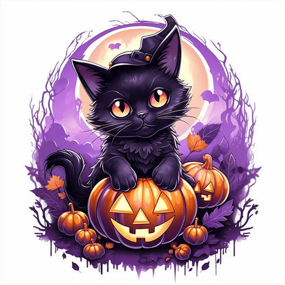 Halloween Cat Cat - Full Square Drill Diamond Painting 40*40CM