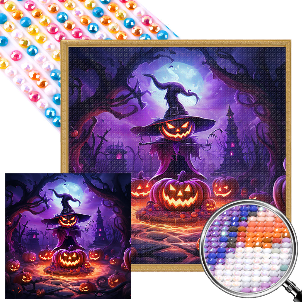 Halloween Pumpkin - Full Round Drill Diamond Painting 40*40CM