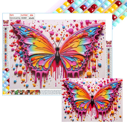 Colorful Butterflies - Full Square Drill Diamond Painting 40*30CM