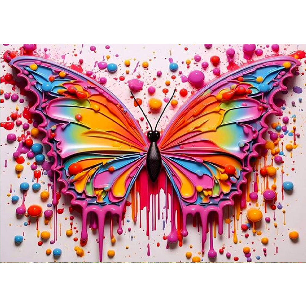 Colorful Butterflies - Full Square Drill Diamond Painting 40*30CM