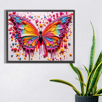 Colorful Butterflies - Full Square Drill Diamond Painting 40*30CM