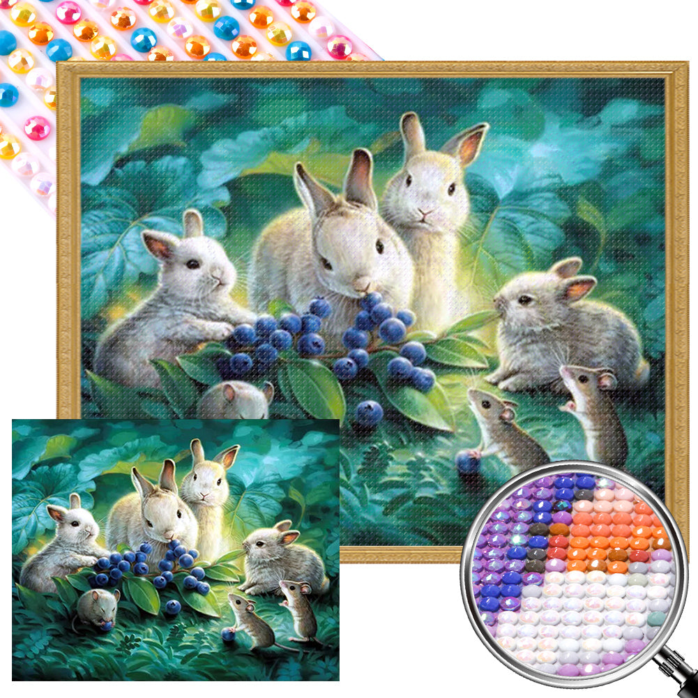 Rabbit - Full Round Drill Diamond Painting 50*40CM