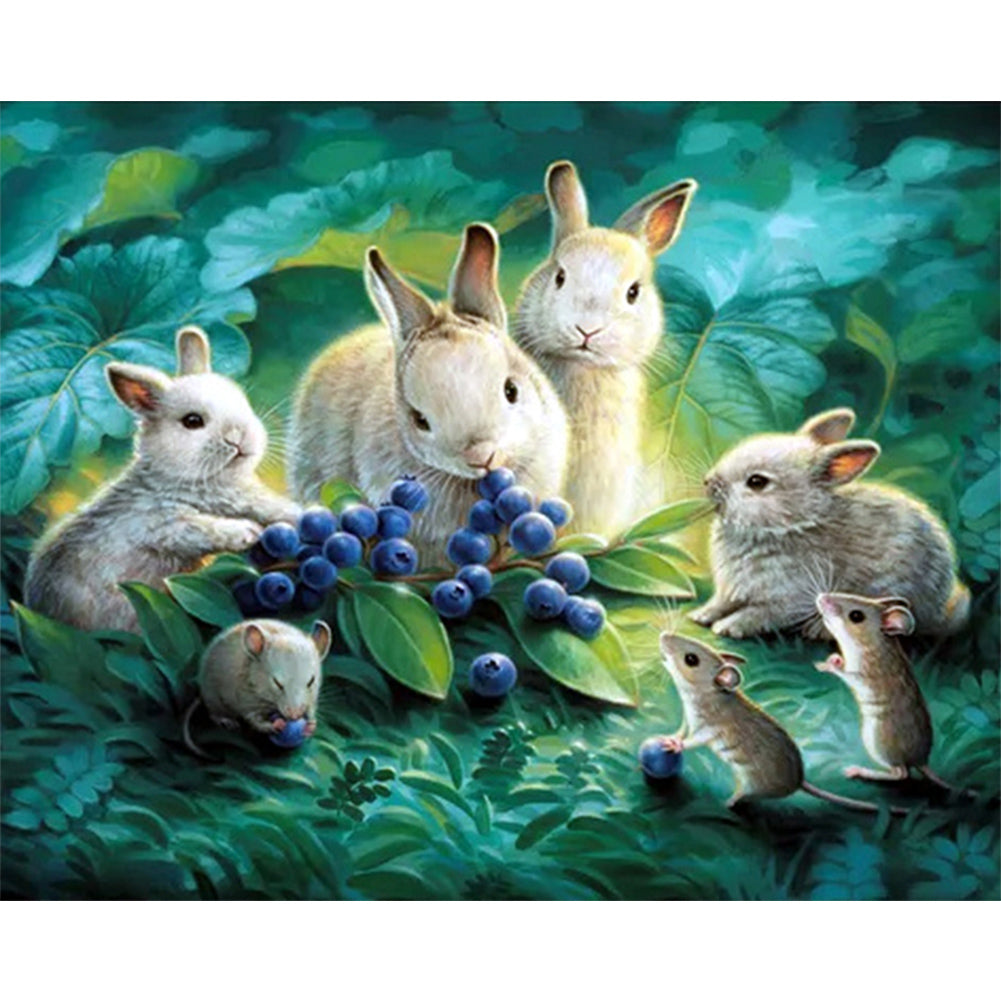 Rabbit - Full Round Drill Diamond Painting 50*40CM