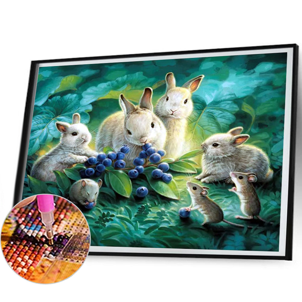 Rabbit - Full Round Drill Diamond Painting 50*40CM