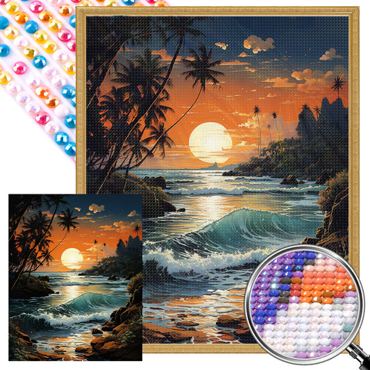 Sea View - Full Round Drill Diamond Painting 40*50CM