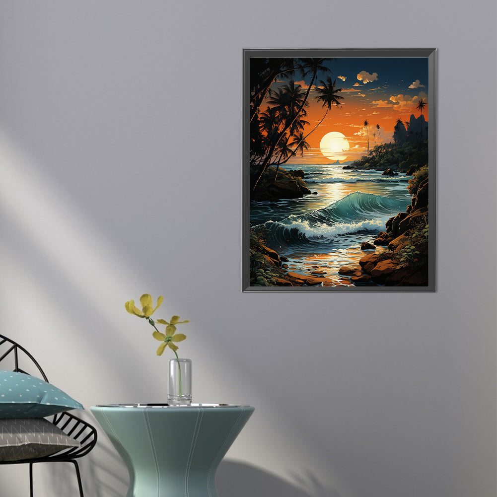 Sea View - Full Round Drill Diamond Painting 40*50CM