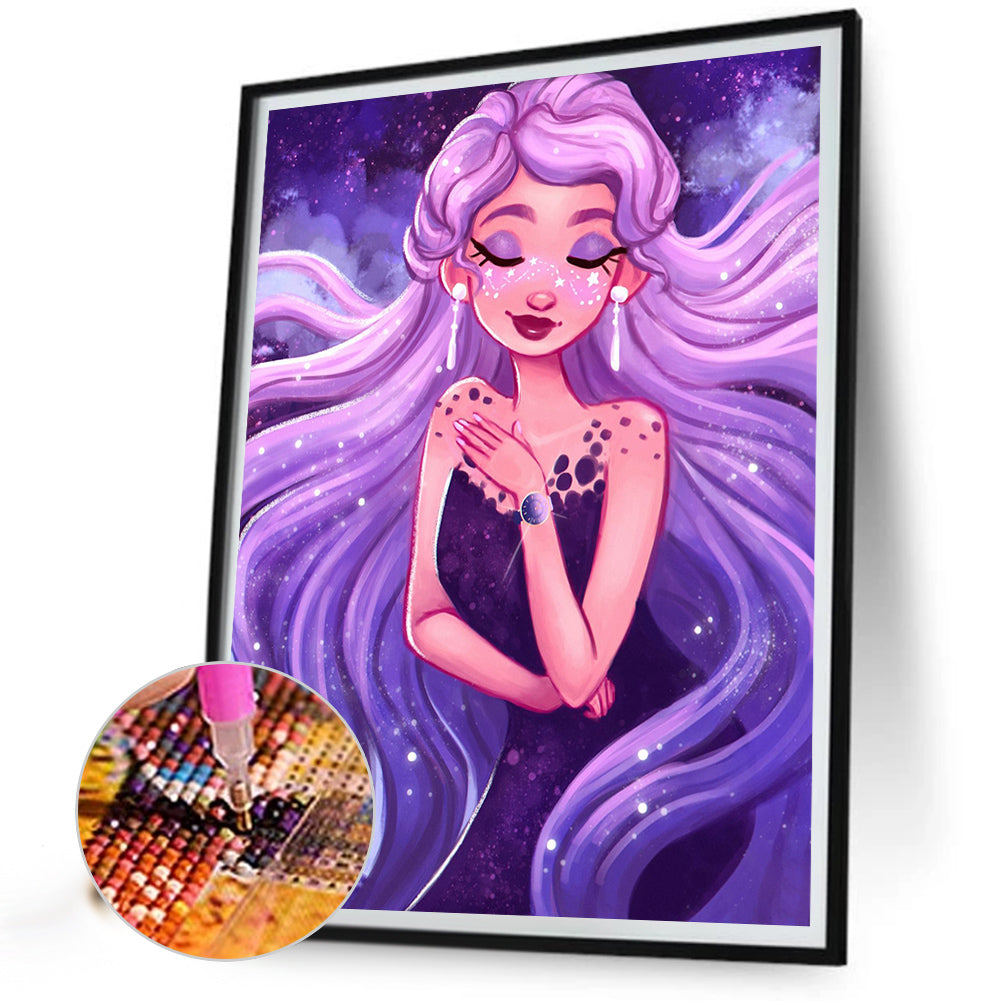 Constellation Girl - Full Round Drill Diamond Painting 40*50CM