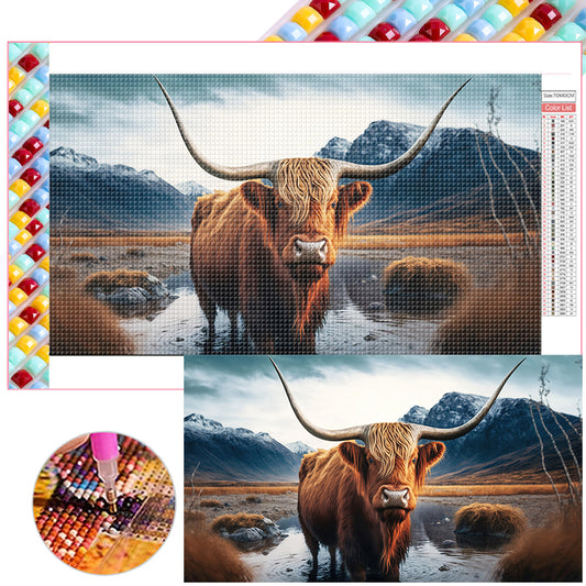 Highland Yak - Full Square Drill Diamond Painting 70*40CM