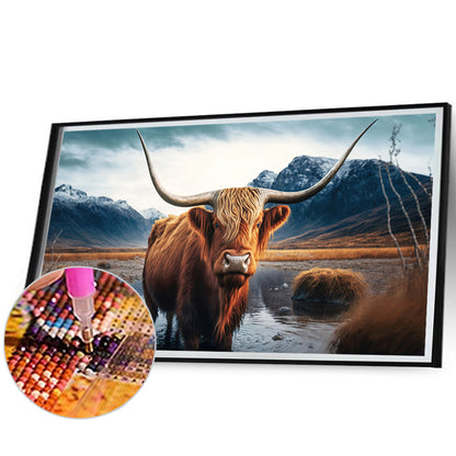 Highland Yak - Full Square Drill Diamond Painting 70*40CM