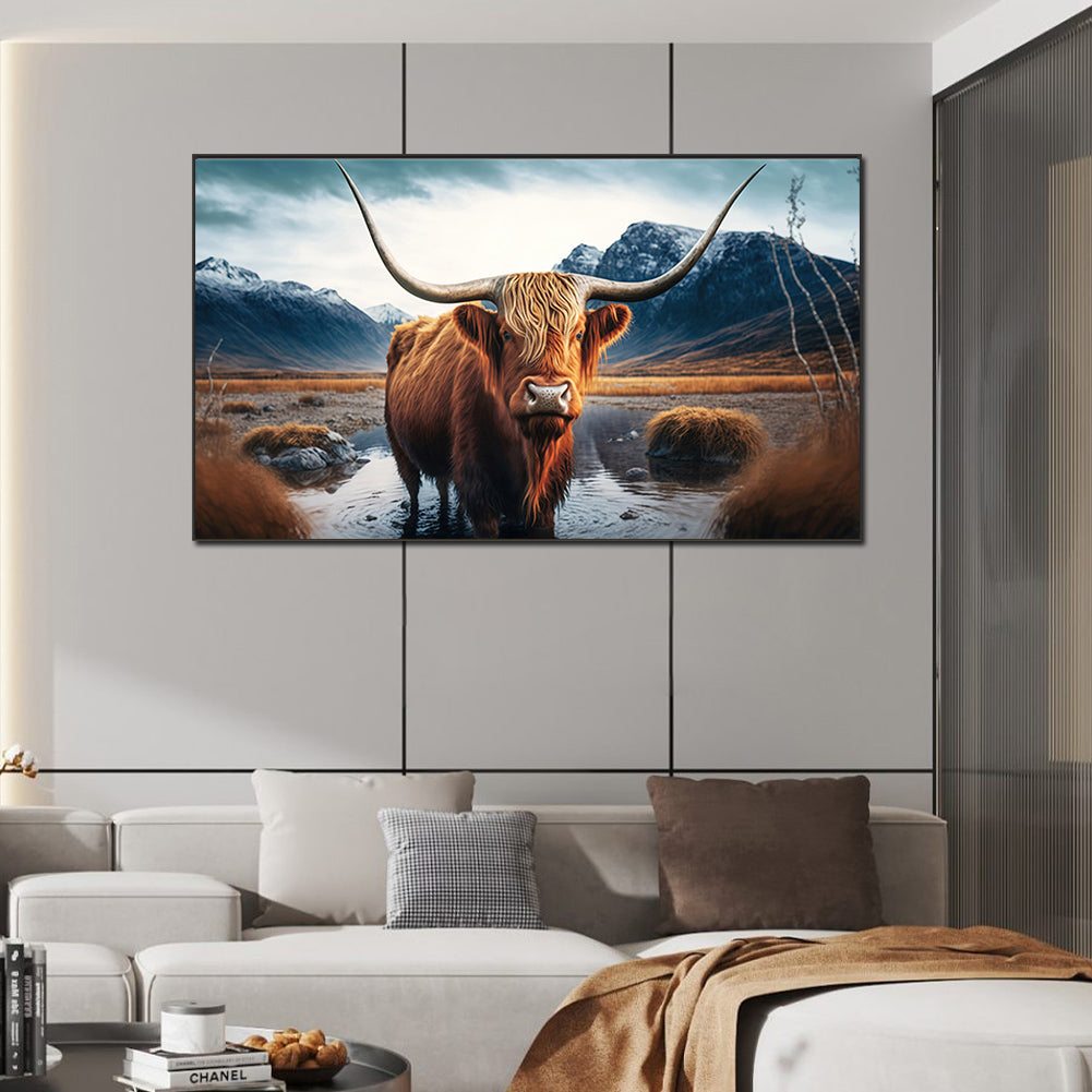 Highland Yak - Full Square Drill Diamond Painting 70*40CM