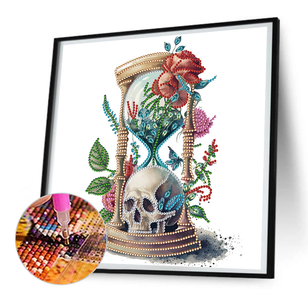 Skull Hourglass - Special Shaped Drill Diamond Painting 30*30CM