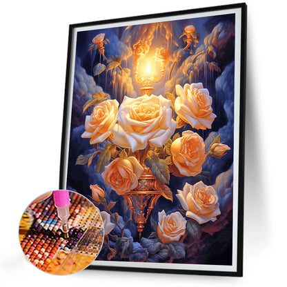 Flowers - Full Round Drill Diamond Painting 30*40CM