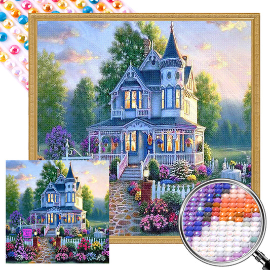 Garden House - Full AB Dril Round Diamond Painting 40*40CM