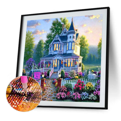 Garden House - Full AB Dril Round Diamond Painting 40*40CM