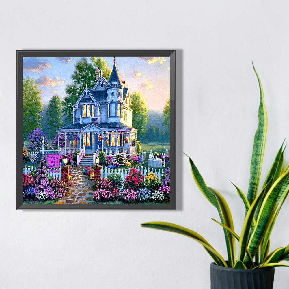 Garden House - Full AB Dril Round Diamond Painting 40*40CM