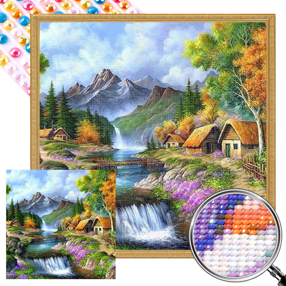 Garden House - Full AB Dril Round Diamond Painting 40*40CM