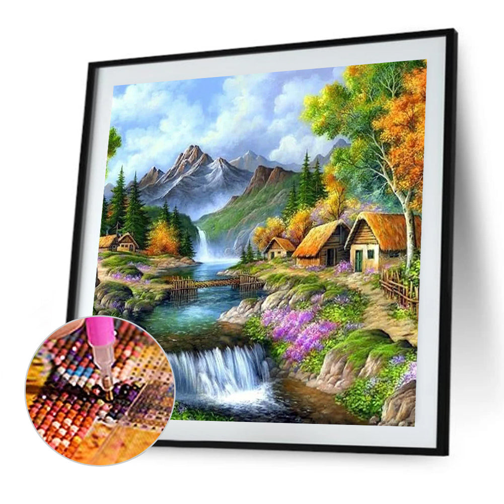 Garden House - Full AB Dril Round Diamond Painting 40*40CM