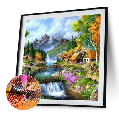 Garden House - Full AB Dril Round Diamond Painting 40*40CM