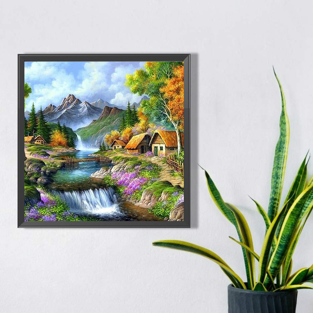 Garden House - Full AB Dril Round Diamond Painting 40*40CM