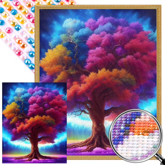 Four Seasons Tree - Full AB Dril Round Diamond Painting 40*50CM