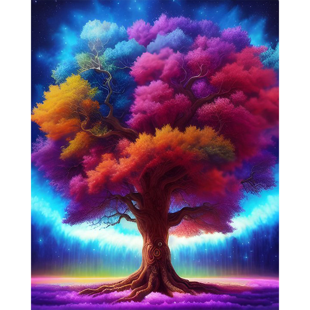 Four Seasons Tree - Full AB Dril Round Diamond Painting 40*50CM