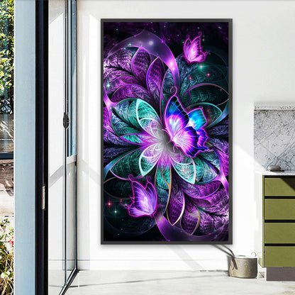 Fluorescent Butterfly - Full AB Dril Round Diamond Painting 40*70CM