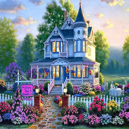 Garden House - Full AB Dril Square Diamond Painting 40*40CM