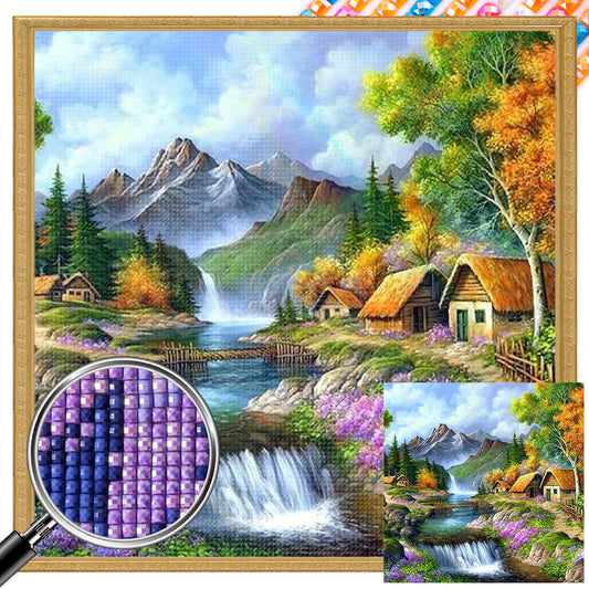 Garden House - Full AB Dril Square Diamond Painting 40*40CM