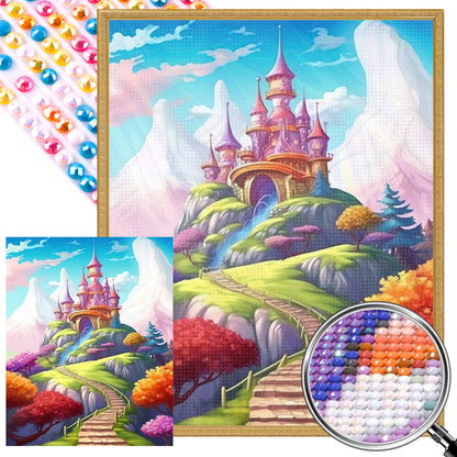 Castle - Full AB Dril Round Diamond Painting 40*50CM