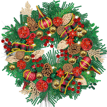 Christmas Wreath - Special Shaped Drill Diamond Painting 30*30CM