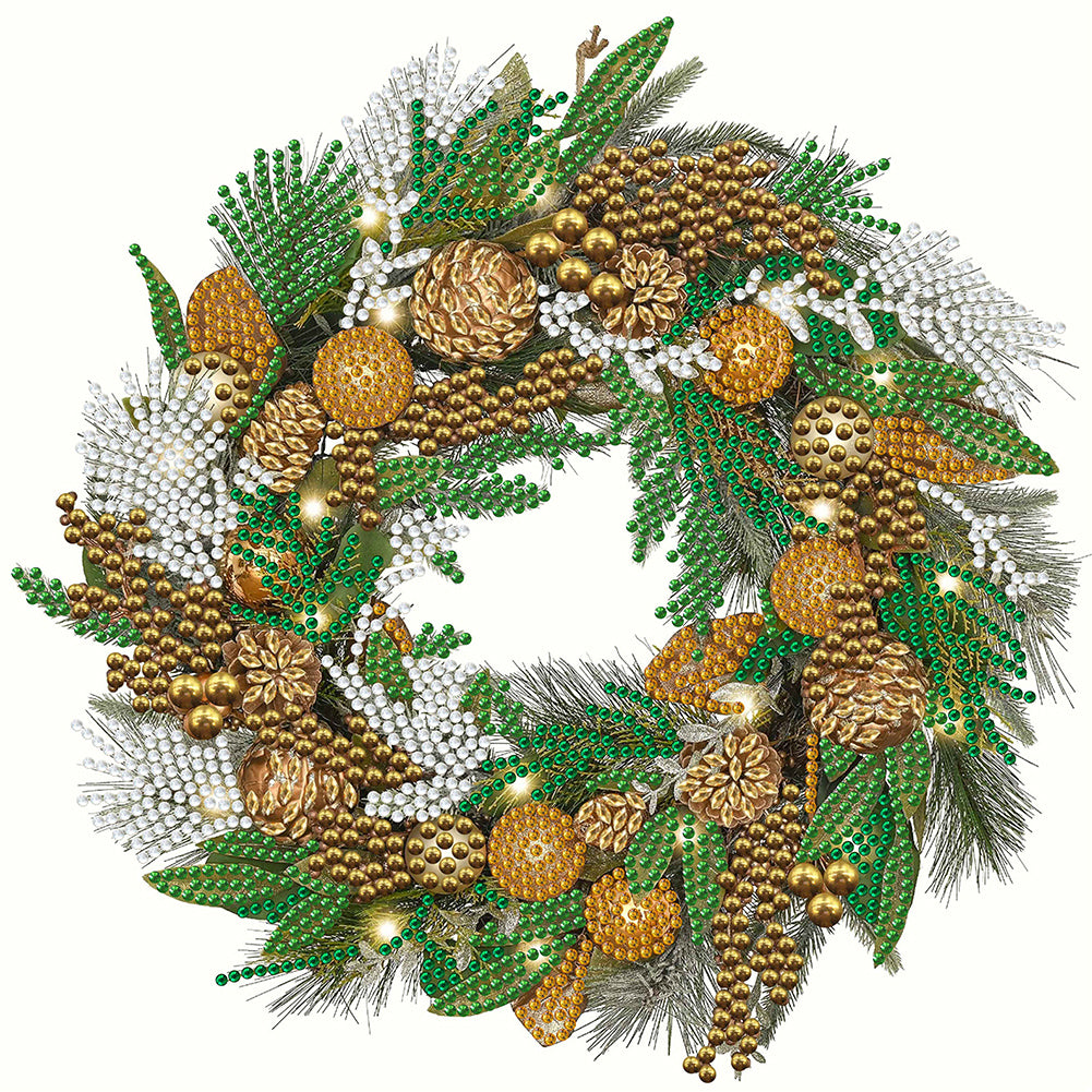 Christmas Wreath - Special Shaped Drill Diamond Painting 30*30CM