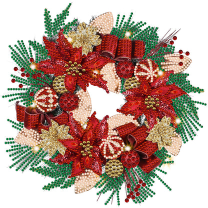 Christmas Wreath - Special Shaped Drill Diamond Painting 30*30CM