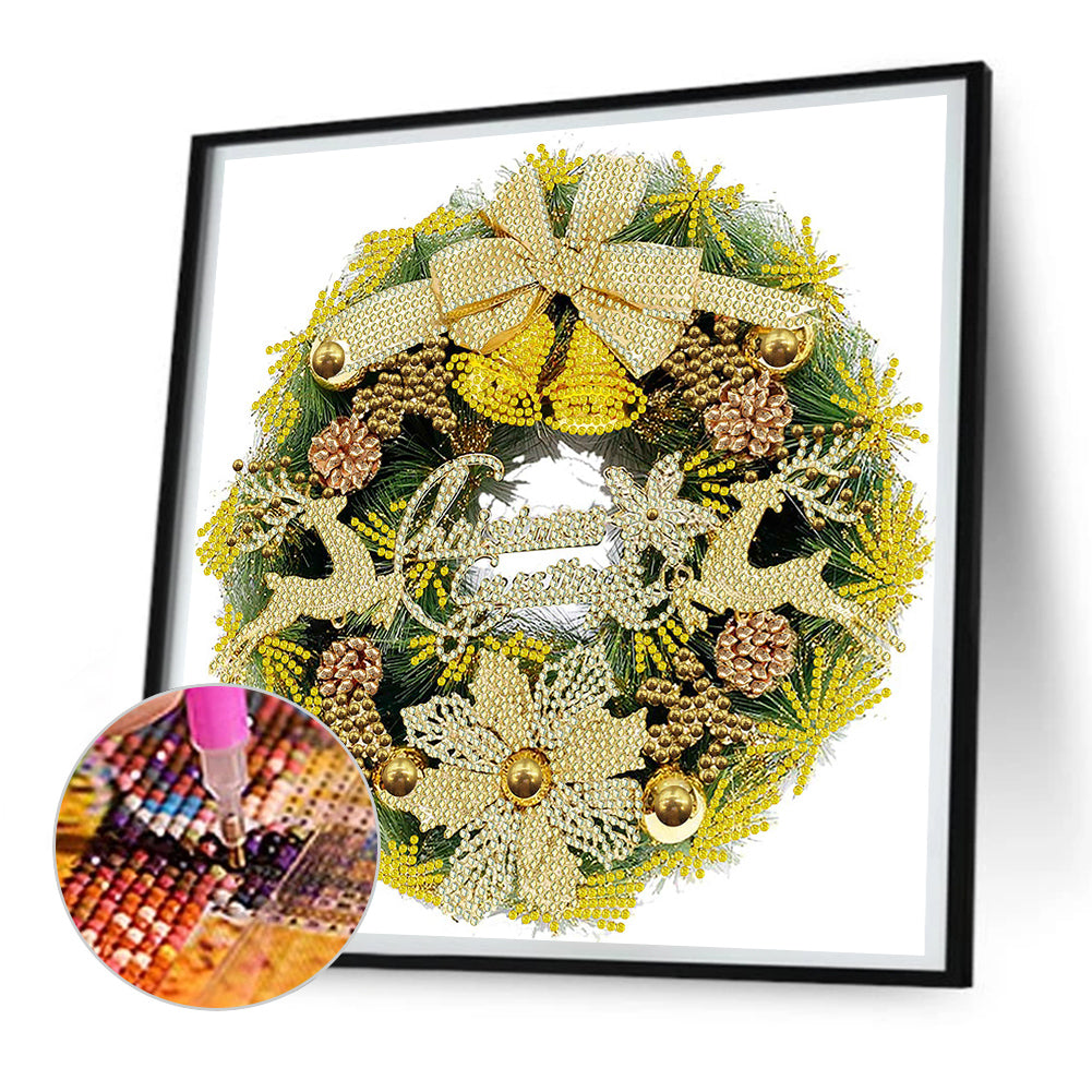 Christmas Wreath - Special Shaped Drill Diamond Painting 30*30CM