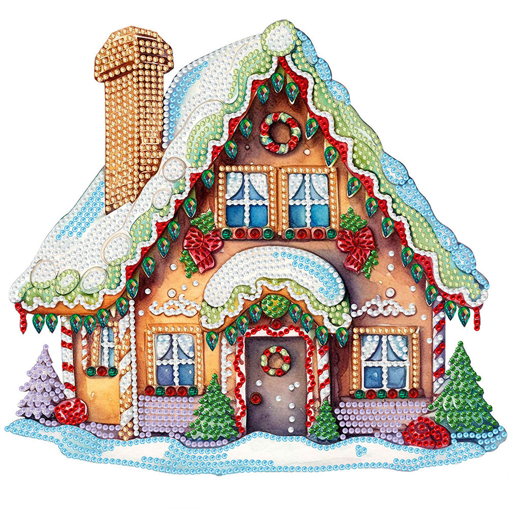 Christmas Cabin - Special Shaped Drill Diamond Painting 30*30CM