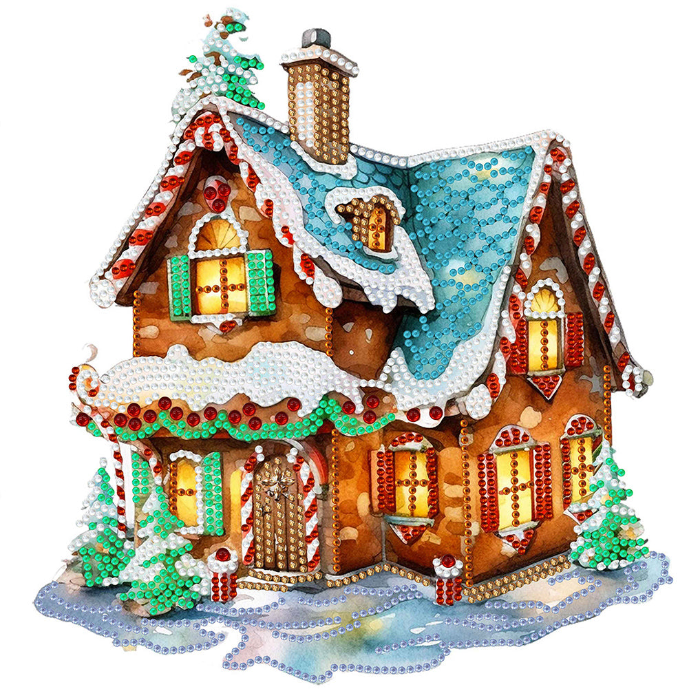 Christmas Cabin - Special Shaped Drill Diamond Painting 30*30CM