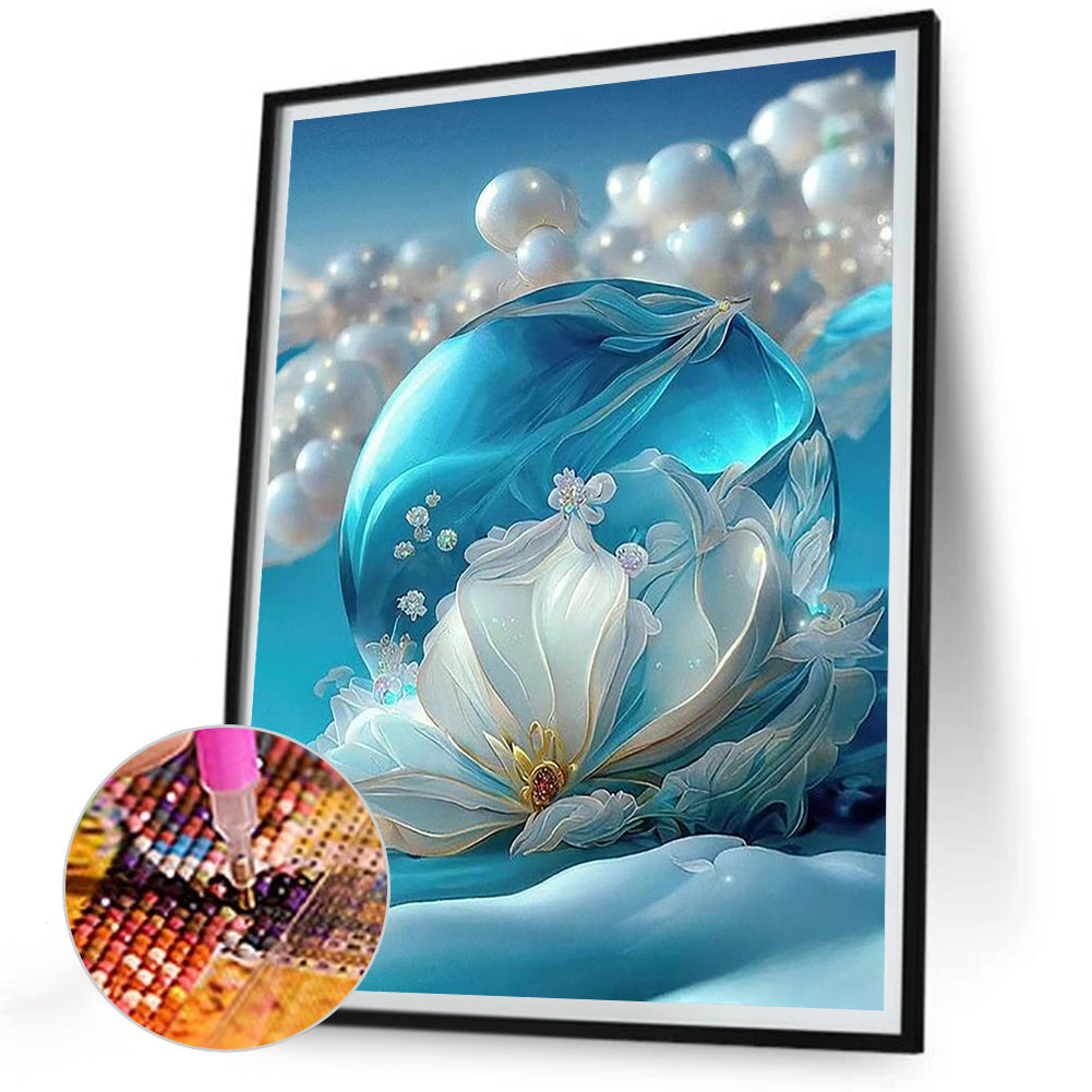 Flowers And Pearls - Full Round Drill Diamond Painting 30*40CM
