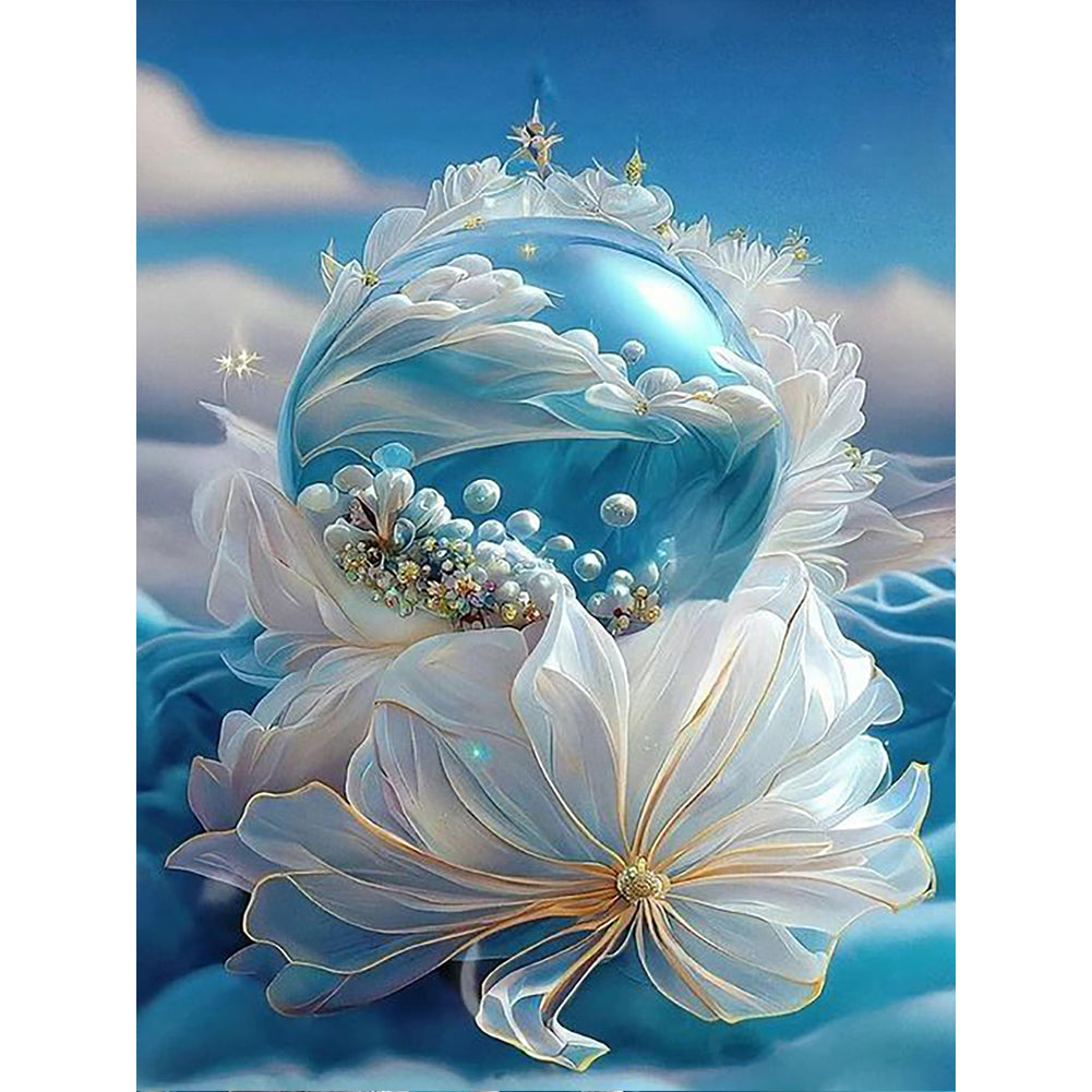 Flowers And Pearls - Full Round Drill Diamond Painting 30*40CM